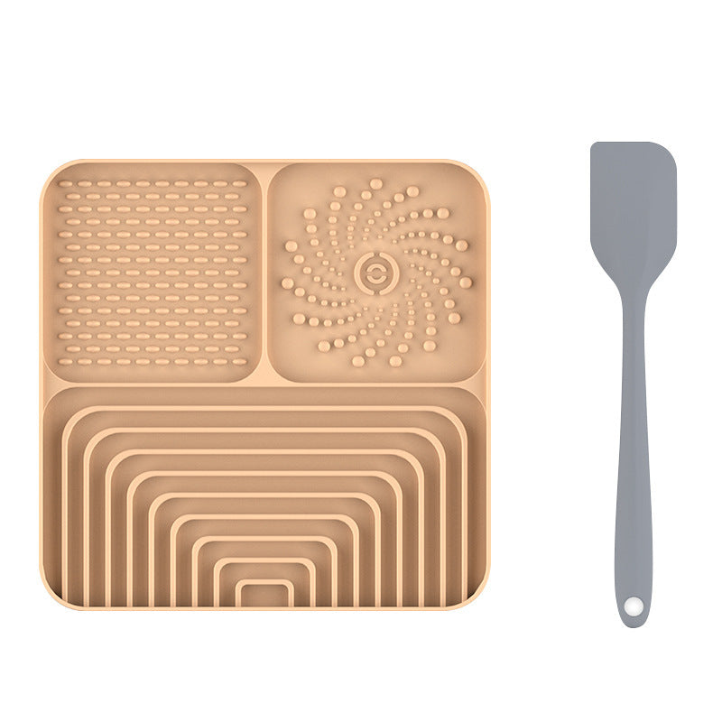 Silicone Pet Lick Mat - Slow Feeder Tray with Suction for Dogs & Cats, Anti-Choking Design
