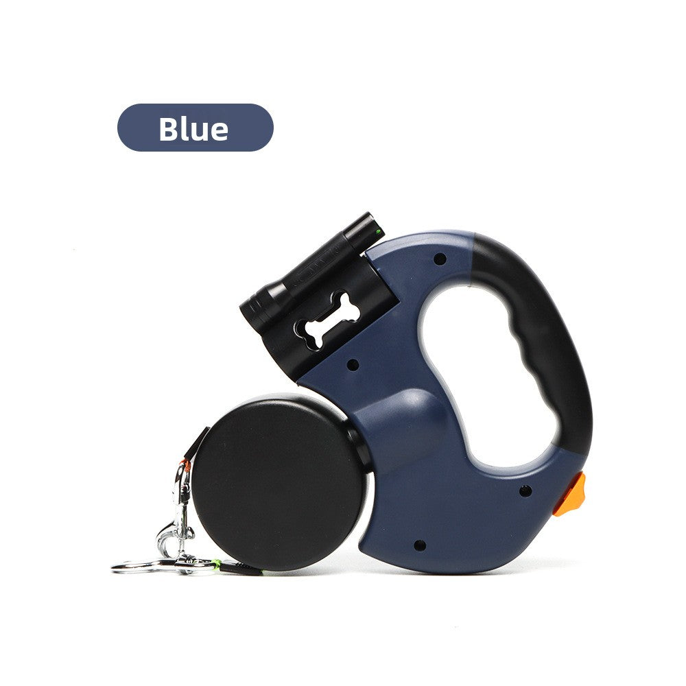 Dual Retractable Dog Leash Reflective with LED Light - 2-in-1 No-Tangle Pet Walking Lead