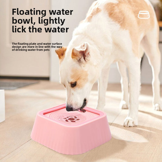 Anti-Spill Floating Pet Water Bowl - 1.5L No-Knock Drinking Bowl for Cats & Dogs