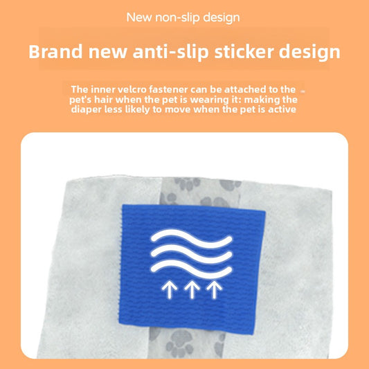 Non-Slip Male Dog Diapers with Pet Wipes - Leakproof, Comfortable, and Secure Fit for Dogs