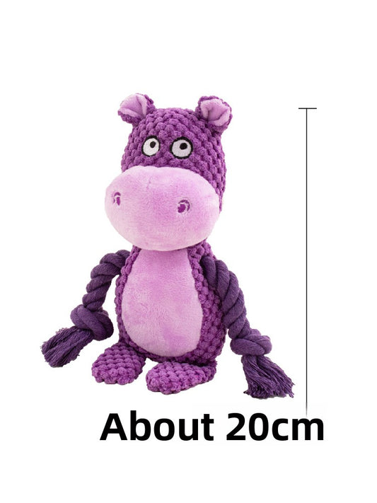 Plush Crinkle Squeaky Toy for Dogs - Durable Sound Play Toy with Animal Designs