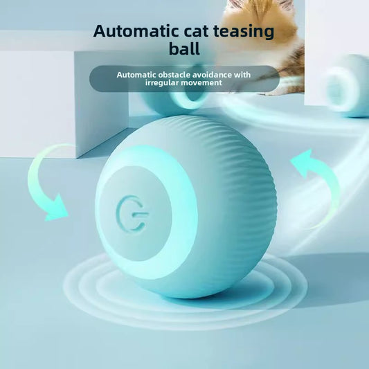 Smart Cat Teasing Ball - LED Interactive Electric Toy | USB Rechargeable Motion Ball Indoor Cats