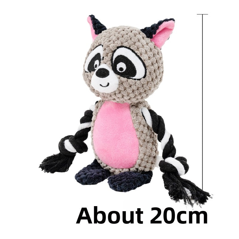 Plush Crinkle Squeaky Toy for Dogs ? Durable Sound Play Toy with Animal Designs