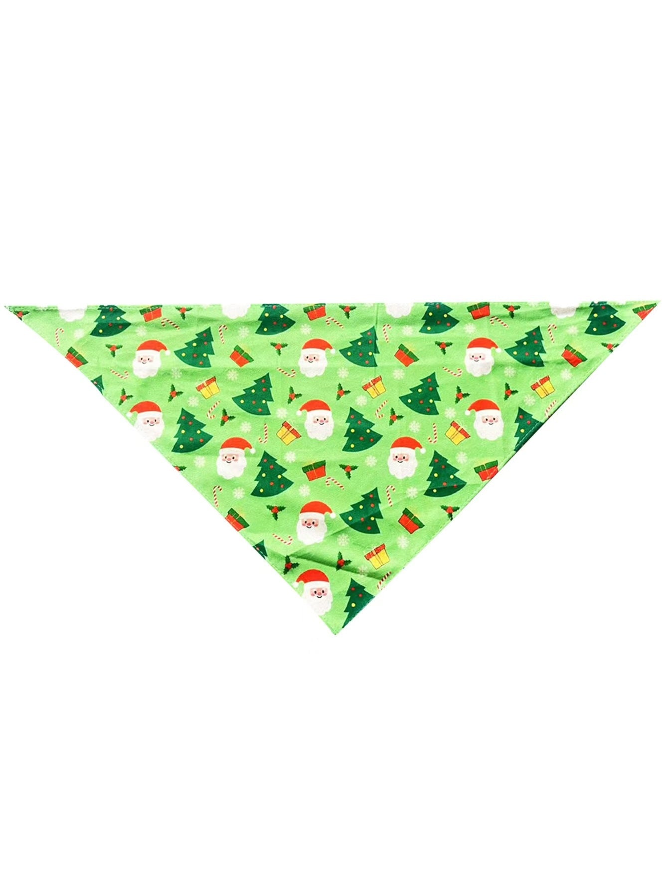 Christmas Pet Bandana Scarf with Cartoon Print ? Holiday Triangle Bib for Cats and Dogs