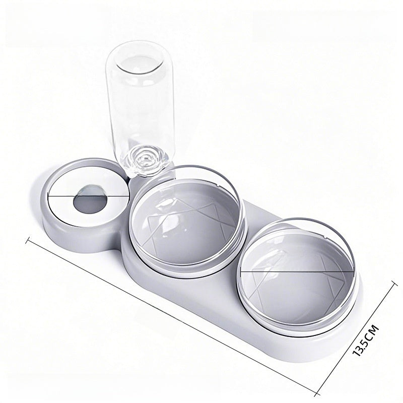 Double Pet Food and Water Bowl - Automatic Feeder with Water Dispenser for Pets