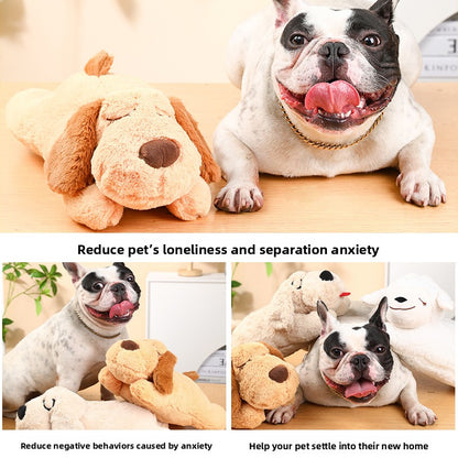Plush Heartbeat Pet Toy - Calming Comfort Companion for Puppies & Kittens | Anxiety Relief Plush