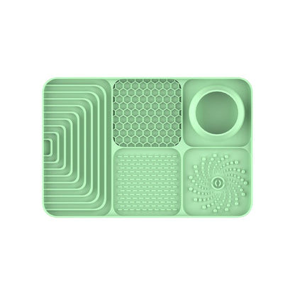 Silicone Pet Lick Mat - Slow Feeder Tray with Suction for Dogs & Cats, Anti-Choking Design