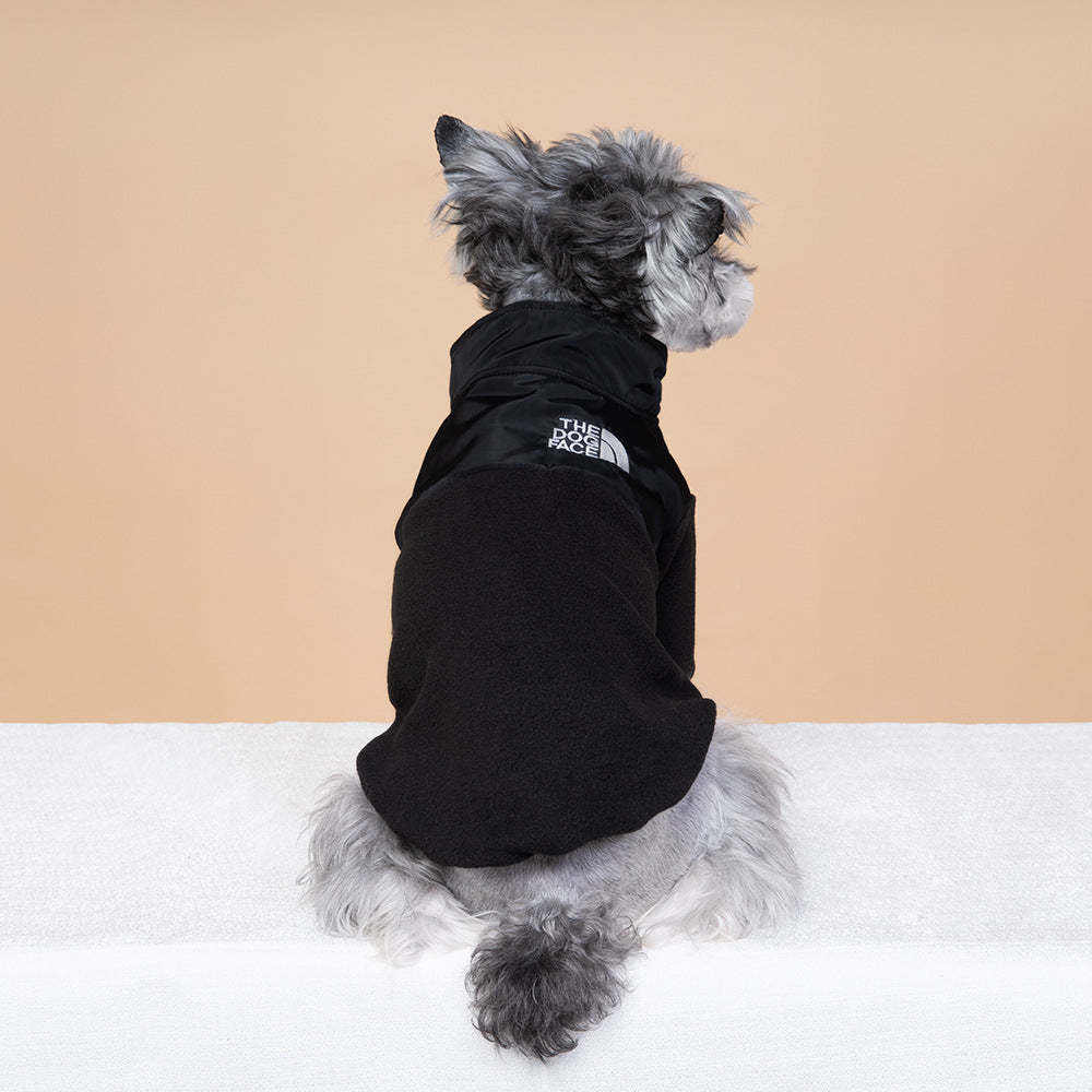 Cozy Fleece Pet Jacket for Small & Medium Dogs - Warm Winter Coat with Zipper and Hood