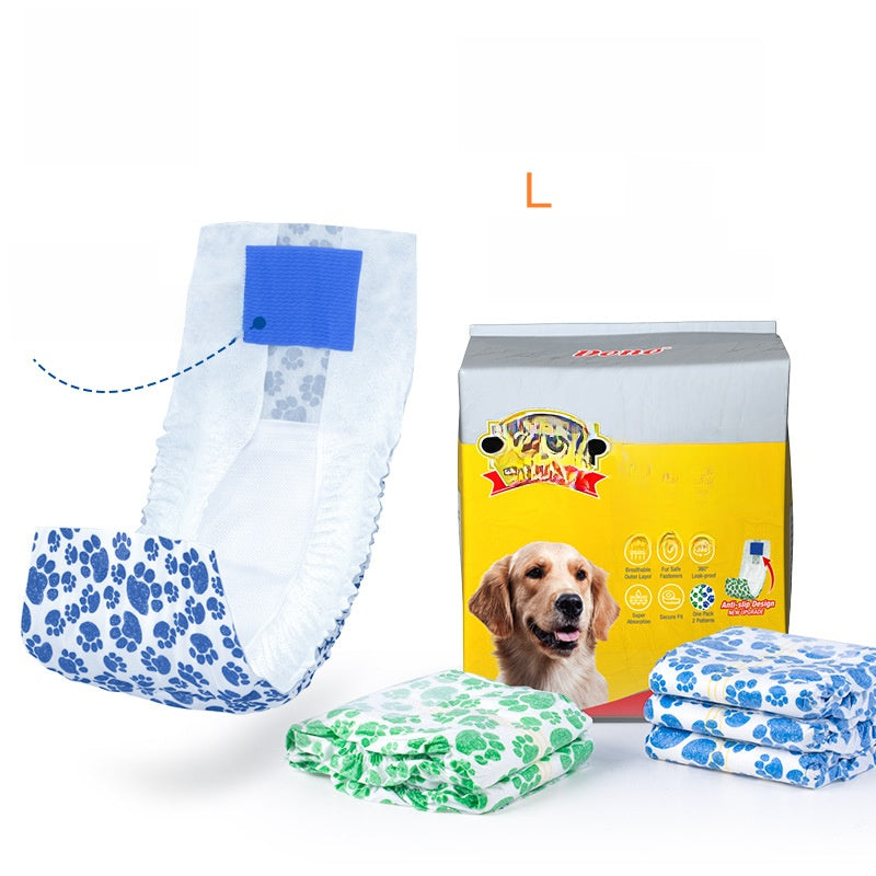 Dono Non-Slip Male Dog Diapers with Pet Wipes ? Leakproof, Comfortable, and Secure Fit Wraps for Male Dogs