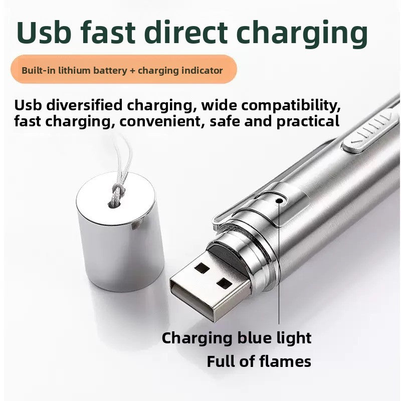 USB Rechargeable 3-in-1 Cat Laser Toy ? Interactive Pet Teaser Light with Multiple Patterns & LED Modes