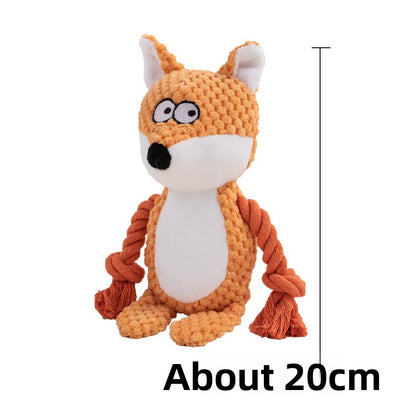 Plush Crinkle Squeaky Toy for Dogs - Durable Sound Play Toy with Animal Designs