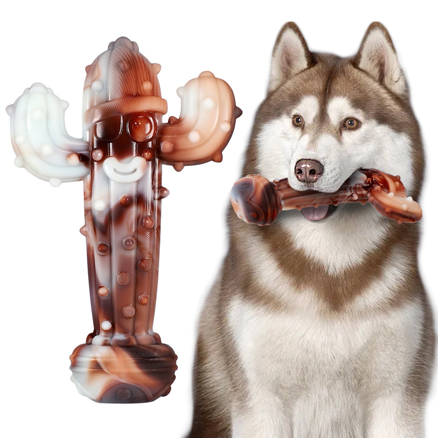 Durable Beef-Flavor Dog Chew Toy - Tough Teething Toy for Aggressive Chewers & Dental Care