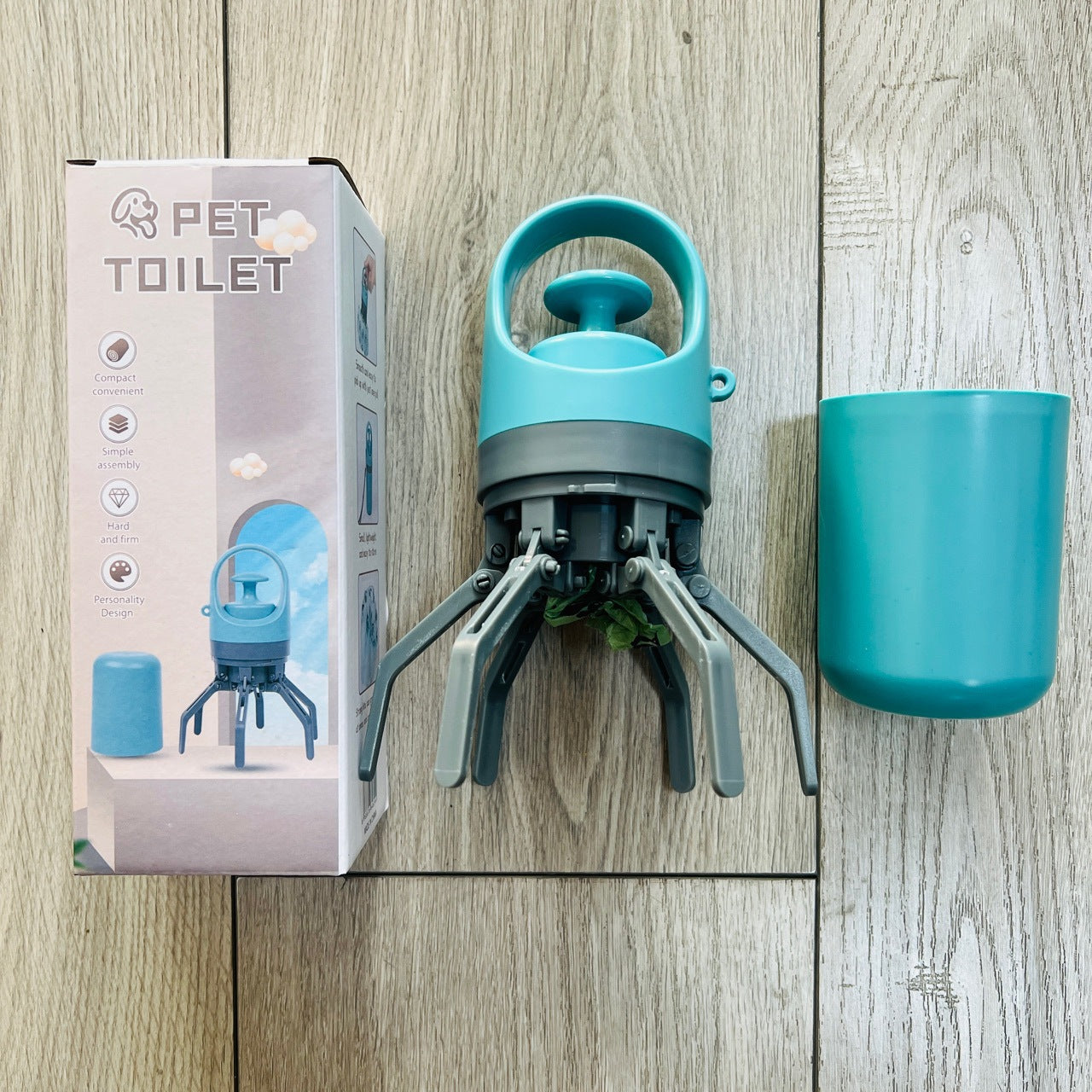 Portable Pet Poop Scooper with Waste Bag Holder ? Hands-Free Dog Toilet Picker