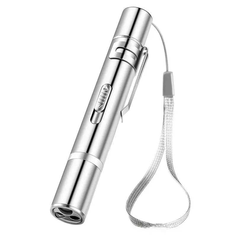 USB Rechargeable 3-in-1 Cat Laser Toy ? Interactive Pet Teaser Light with Multiple Patterns & LED Modes