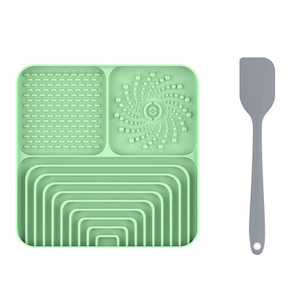 Silicone Pet Lick Mat - Slow Feeder Tray with Suction for Dogs & Cats, Anti-Choking Design