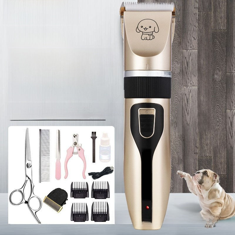 Professional Pet Hair Clipper Set ? Rechargeable Dog & Cat Grooming Kit with Clippers, Scissors, Comb & Nail Trimmer