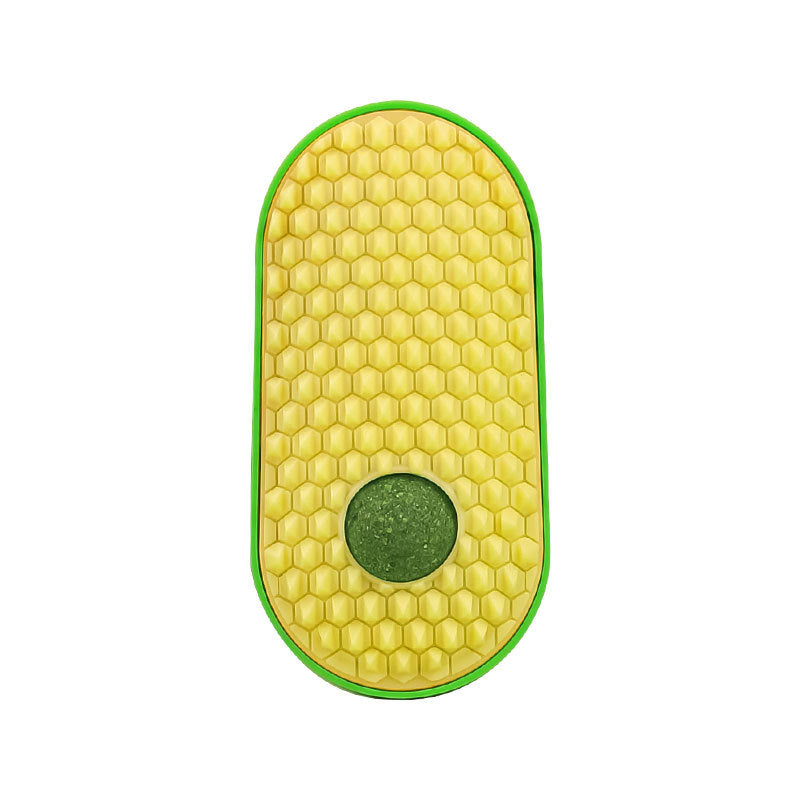 Arch Cat Self-Grooming & Scratching Brush with Tease Stick ? Self-Massage Cat Arch Toy for Itching, Shedding, and Play