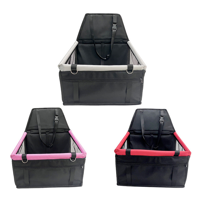 Pet Car Seat Carrier for Dogs & Cats | Waterproof Booster Seat with Safety Strap