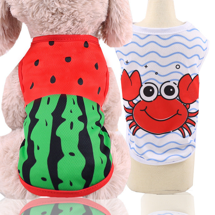 Cute Pet Vest Harness Shirt – Summer Clothes for Small Dogs & Cats