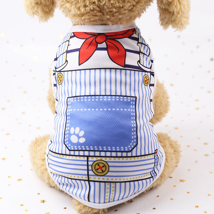 Cute Pet Vest Harness Shirt – Summer Clothes for Small Dogs & Cats