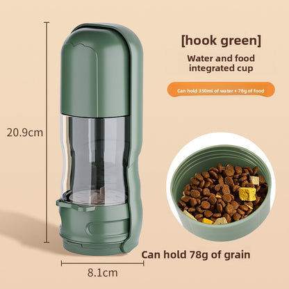 Foldable Portable Dog Water Bottle with Light - Leakproof Travel Pet Cup for Outdoor Walks
