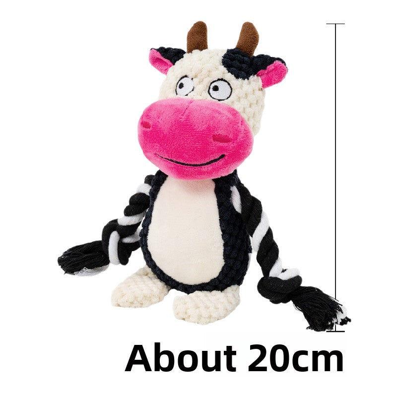 Plush Crinkle Squeaky Toy for Dogs ? Durable Sound Play Toy with Animal Designs