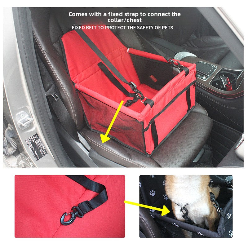 Pet Car Seat Carrier for Dogs & Cats | Waterproof Booster Seat with Safety Strap