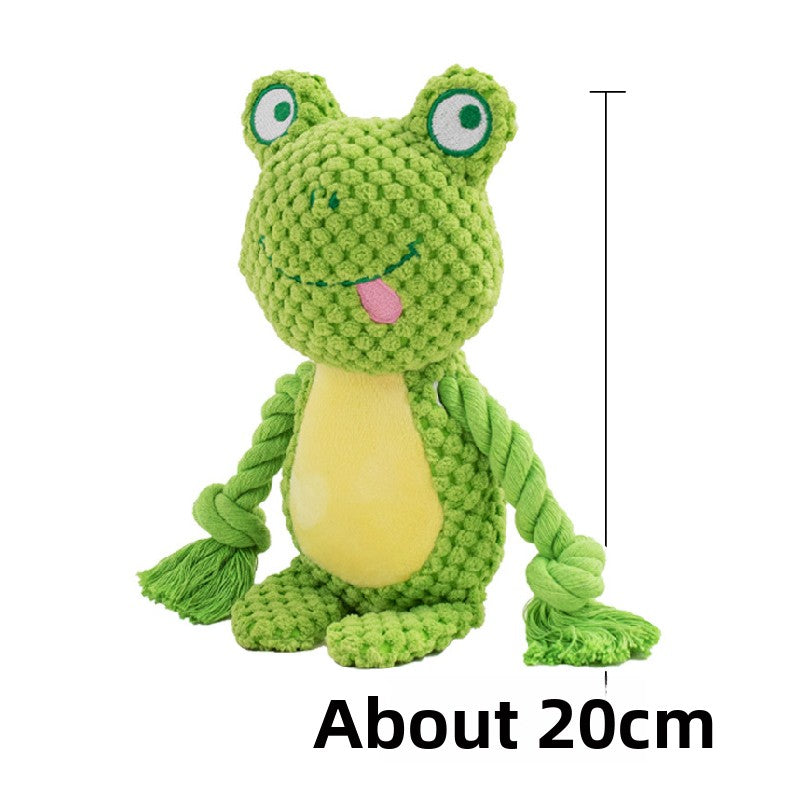 Plush Crinkle Squeaky Toy for Dogs - Durable Sound Play Toy with Animal Designs