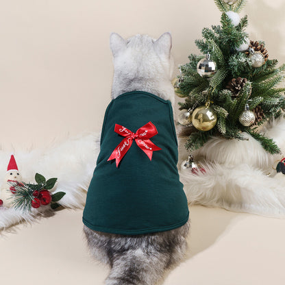 Halloween Pet Dog Dress with Pumpkin Print | Cute Cat & Dog Bat Skirt Costume