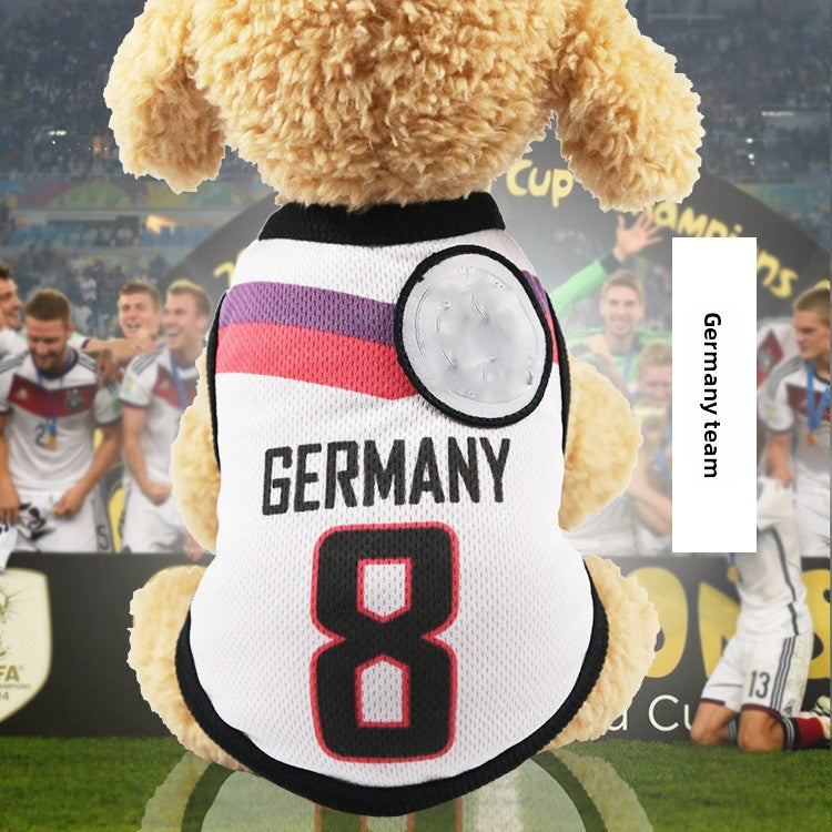 Pet Sports Jersey Vest for Dogs & Cats - Breathable Team Outfit for Small to Large Pets