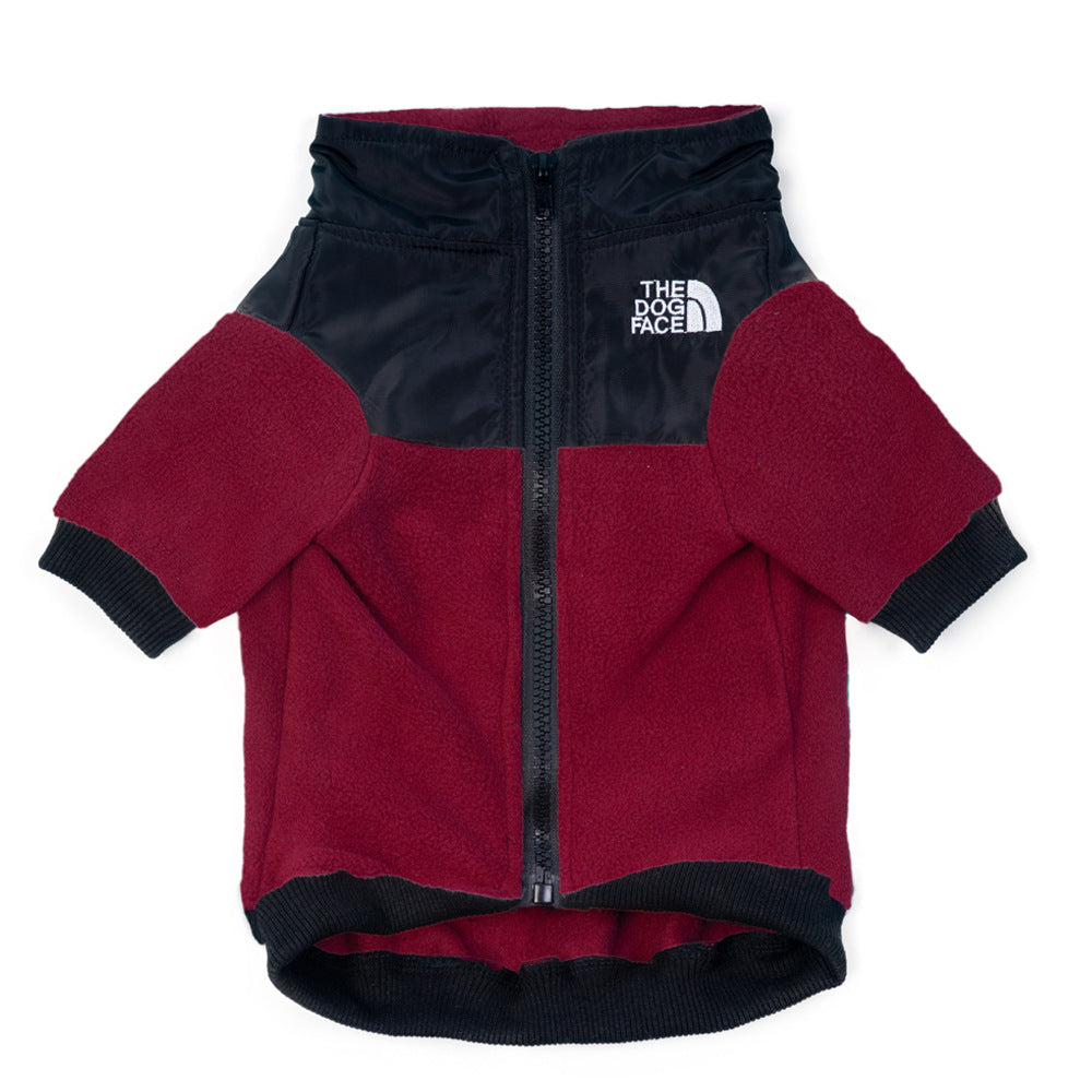 Cozy Fleece Pet Jacket for Small & Medium Dogs ? Warm Winter Coat with Zipper and Hood