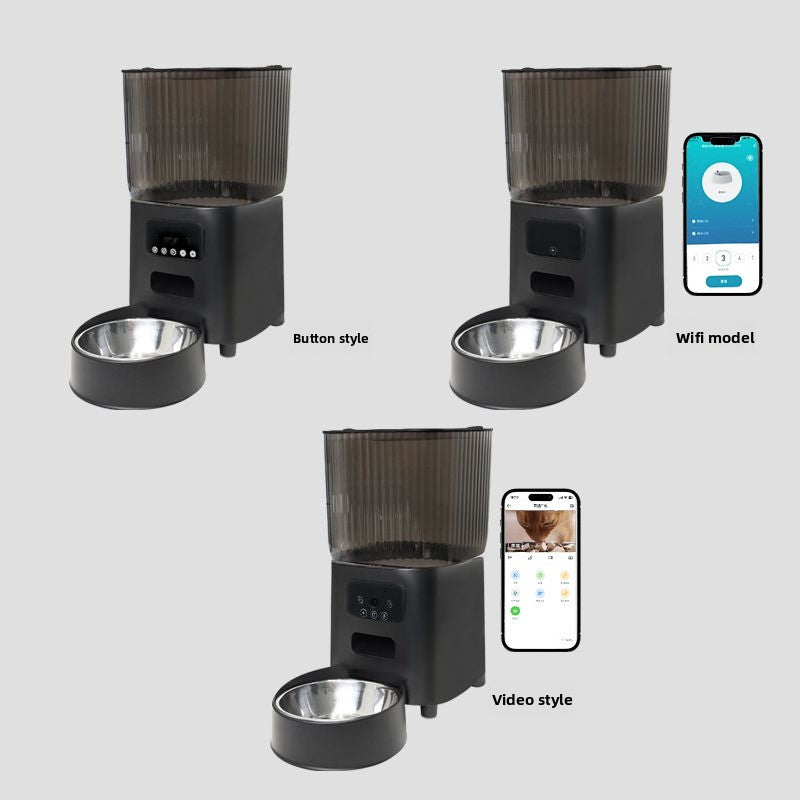 Smart Automatic Pet Feeder with Camera & App Control ? WiFi Pet Food Dispenser with Voice, Video & Timer