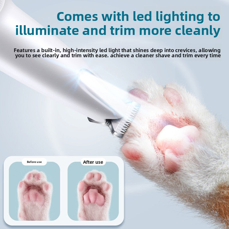 2-in-1 Professional Waterproof Pet Hair Trimmer & Nail Polisher | Quiet Dog & Cat Grooming Tool