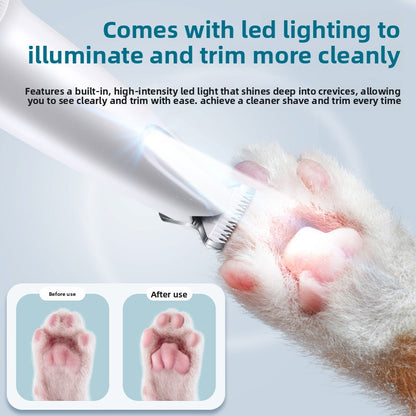 2-in-1 Professional Waterproof Pet Hair Trimmer & Nail Polisher | Quiet Dog & Cat Grooming Tool