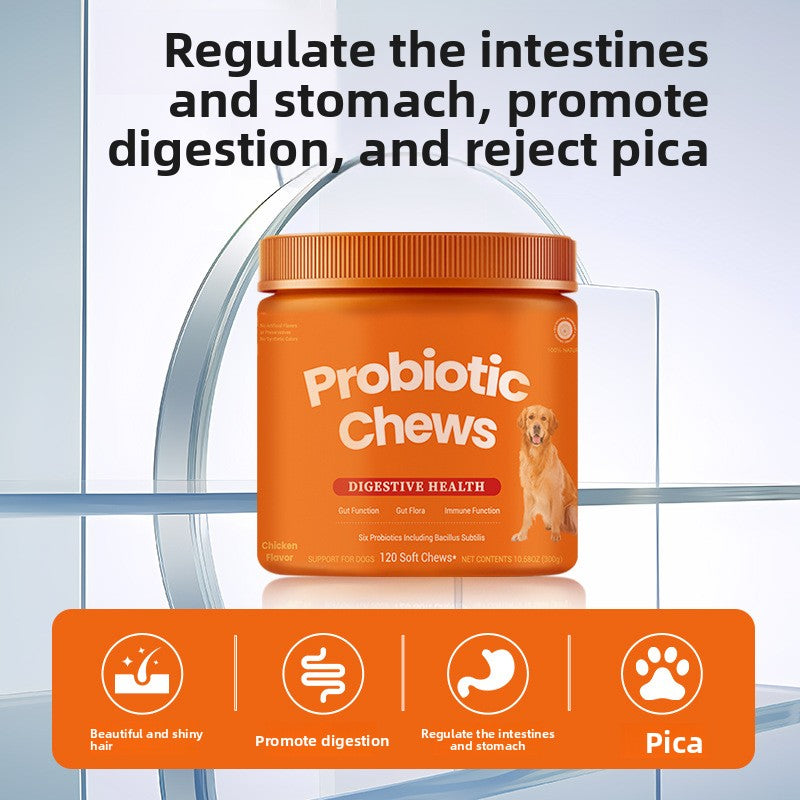 Pet Probiotic Chews for Dogs ? Digestive Health & Immune Support Soft Treats