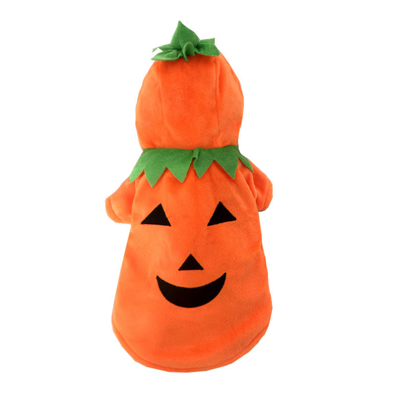 Halloween Pumpkin Pet Costume for Small Dogs and Cats