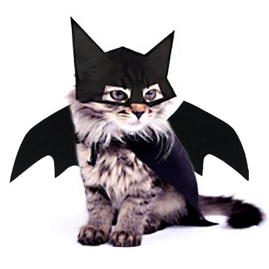 Pet Halloween Costume with Bat Wings | Adjustable Cat & Dog Bat Outfit