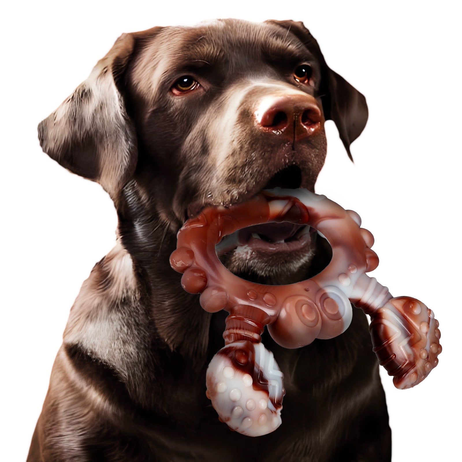 Durable Beef-Flavor Dog Chew Toy ? Tough Teething Toy for Aggressive Chewers & Dental Care