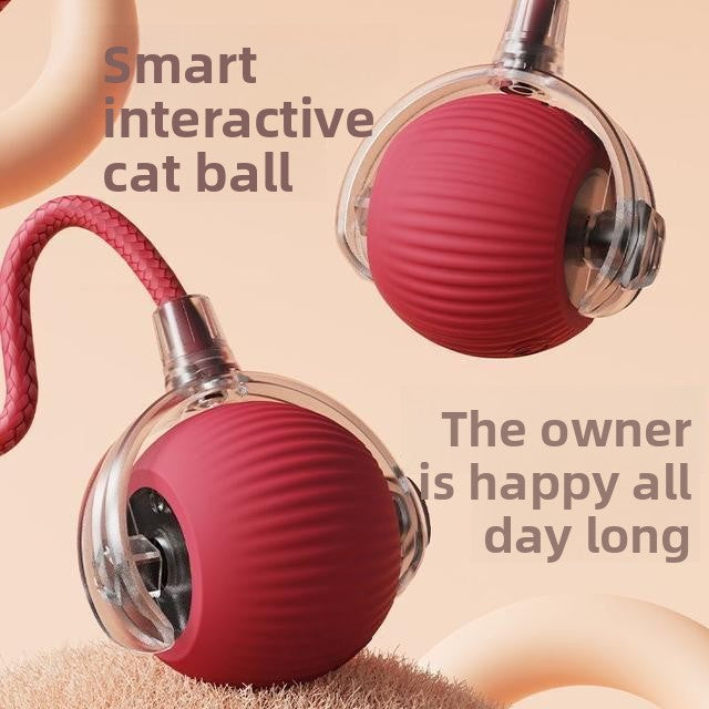 Smart Interactive Dog Ball Toy ? Automatic Electric Pet Toy with Rope for Active Play, Training & Boredom Relief