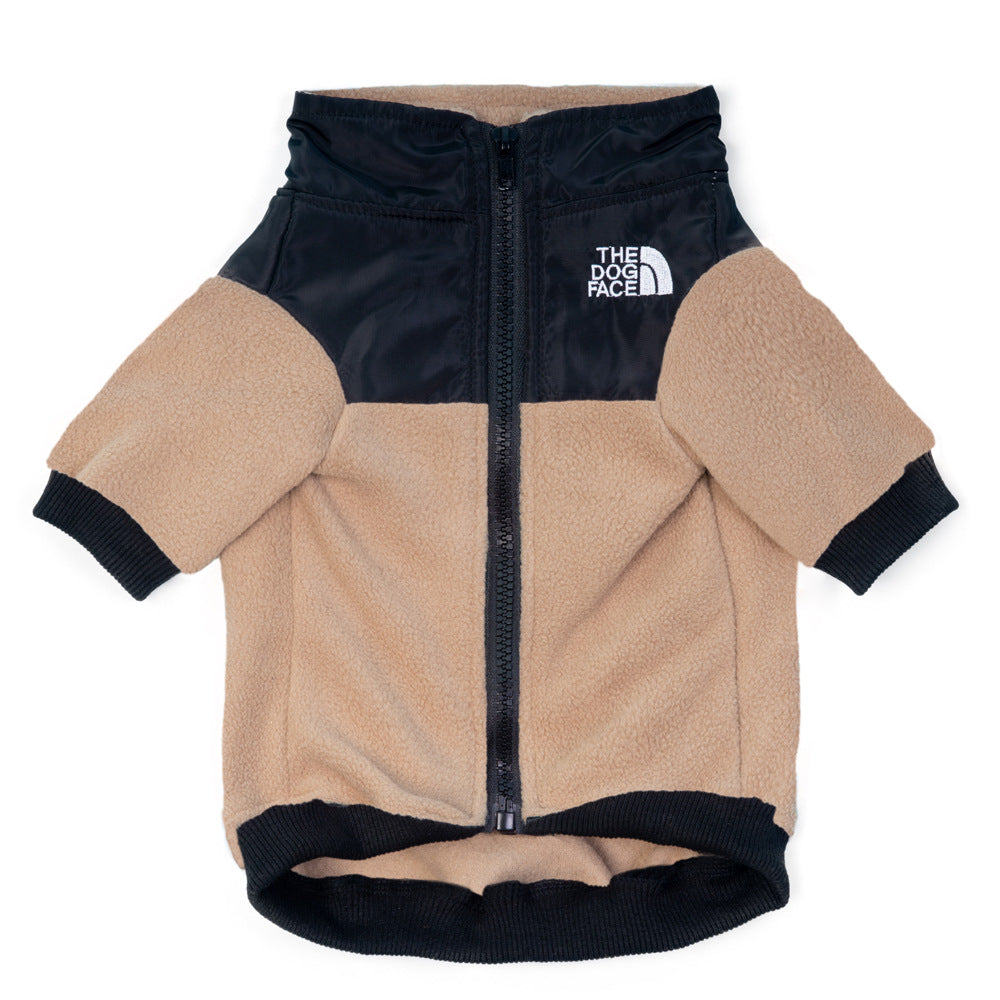 Cozy Fleece Pet Jacket for Small & Medium Dogs ? Warm Winter Coat with Zipper and Hood