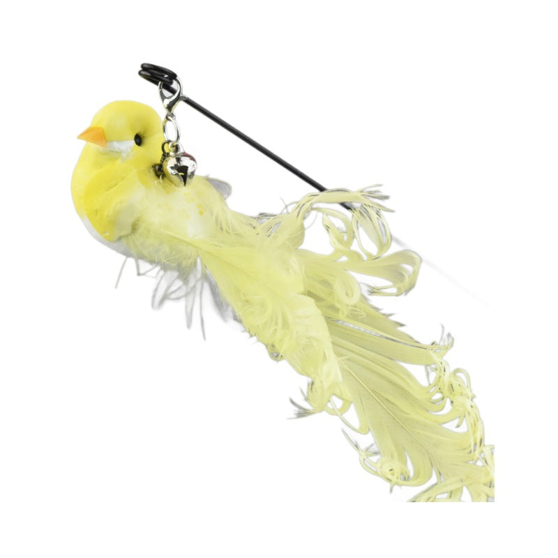 Simulation Bird Cat Toy with Suction Cup ? Interactive Motion Teaser for Indoor Cats | Realistic Flying Bird Design