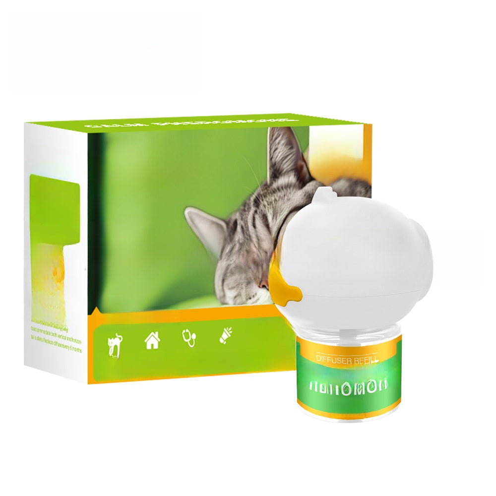 Cat Calming Pheromone Diffuser Kit ? Anti-Stress & Anxiety Relief Plug-In for Cats and Dogs with Refill Options