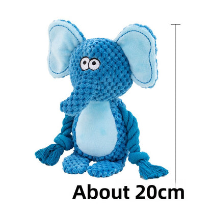 Plush Crinkle Squeaky Toy for Dogs - Durable Sound Play Toy with Animal Designs