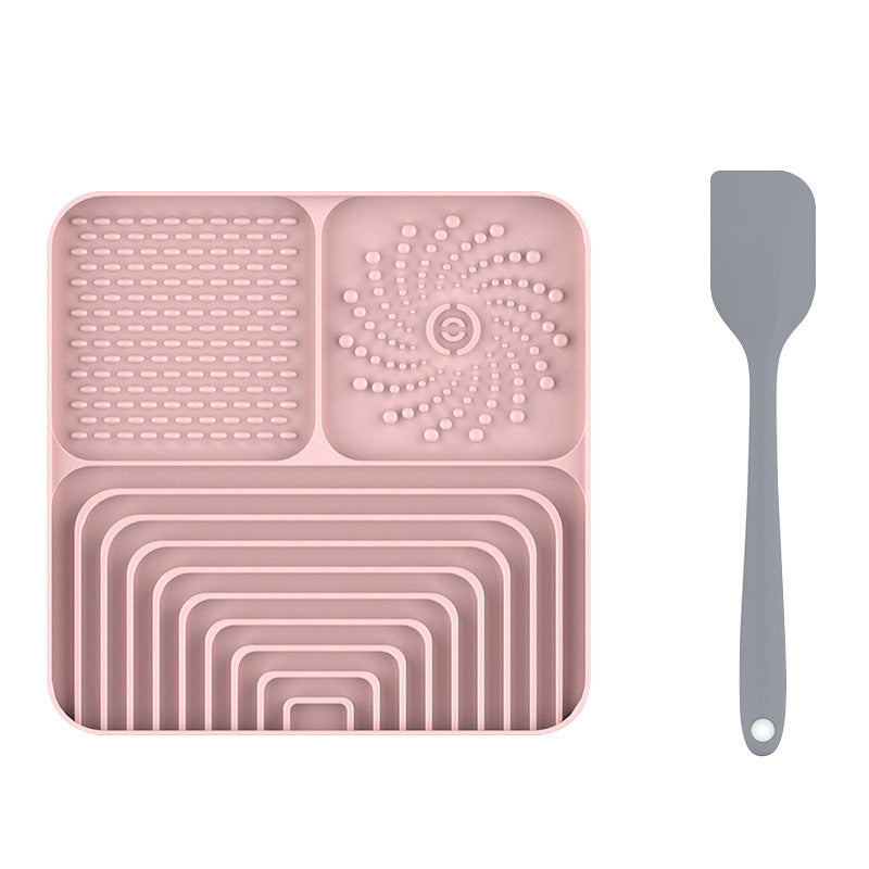 Silicone Pet Lick Mat - Slow Feeder Tray with Suction for Dogs & Cats, Anti-Choking Design