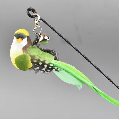 Simulation Bird Cat Toy with Suction Cup - Interactive Motion Teaser for Indoor Cats