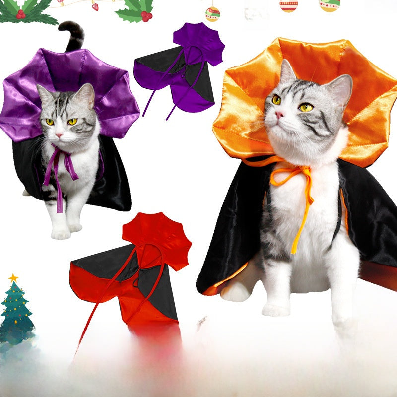 Pet Vampire Cape Costume – Funny Cloak for Cats & Small Dogs