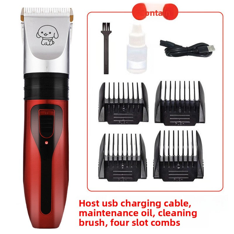 Professional Pet Hair Clipper Set ? Rechargeable Dog & Cat Grooming Kit with Clippers, Scissors, Comb & Nail Trimmer