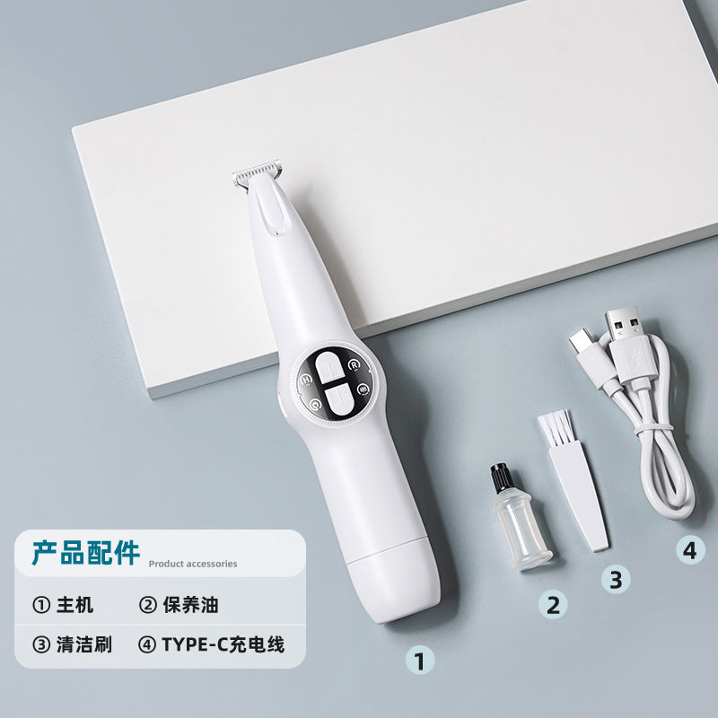 2-in-1 Professional Waterproof Pet Hair Trimmer & Nail Polisher | Quiet Dog & Cat Grooming Tool