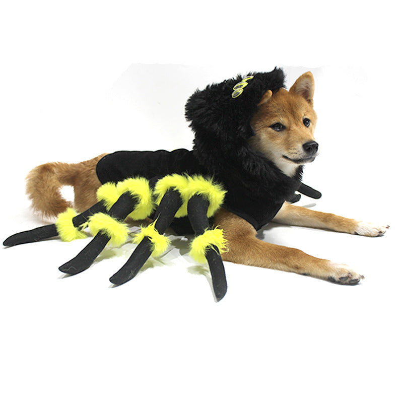 Funny Pet Spider Costume for Dogs & Cats ? Halloween Cosplay Outfit