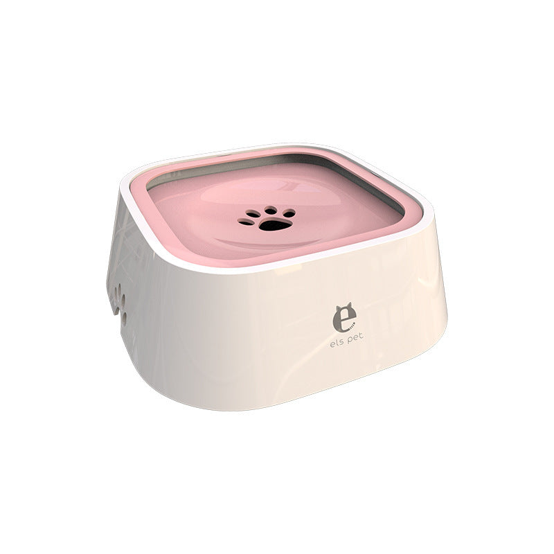 Pet Splash-Proof Floating Water Bowl ? Anti-Spill Slow Drinking Bowl for Cats & Dogs